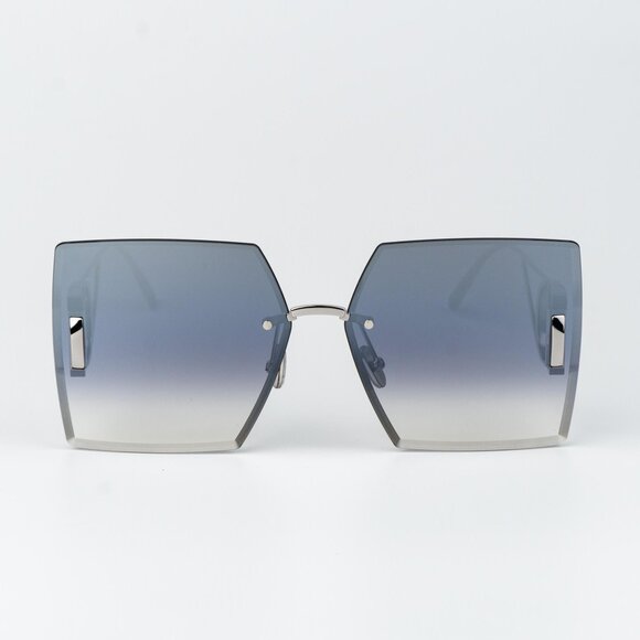 Dior 30MONTAIGNE S7U Women Sunglasses Palladium Silver Mirror Rectangle 16C - Picture 2 of 10